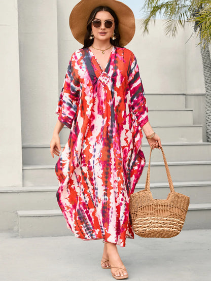 Women’s Flowing Caftan Cover-Up – Beach & Poolside Elegance