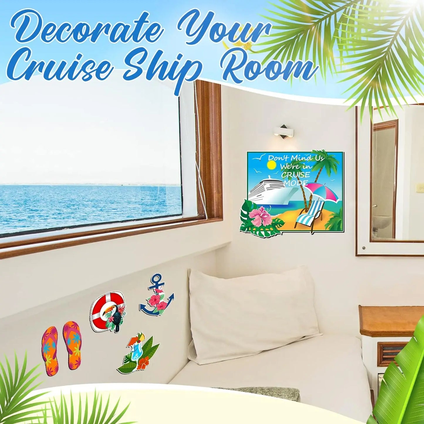 6-Piece Cruise Door Magnet Set – Tropical Cruise Mode Decoration