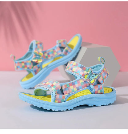 Summer Children Sandals Baby Girls Toddler Soft Non-Slip Shoes Baby Cute Pearl Princess Dance Kids