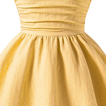 Girls’ Tiered Sling Dress – Sleeveless, Stretch Waist (8Y–12Y)