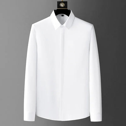 Men’s & Teens Premium Long-Sleeve Formal Dress Shirt – Easy-Care Broadcloth