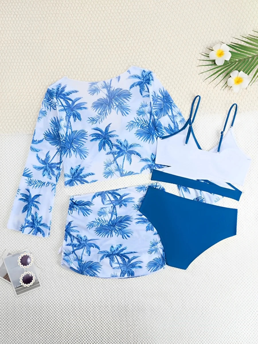 Girls’ 4-Piece Tropical Breeze Swim Set