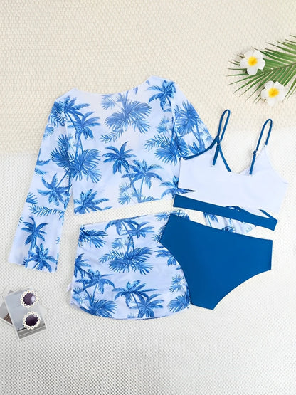 Girls’ 4-Piece Tropical Breeze Swim Set
