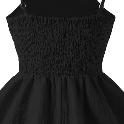Girls’ Tiered Sling Dress – Sleeveless, Stretch Waist (8Y–12Y)
