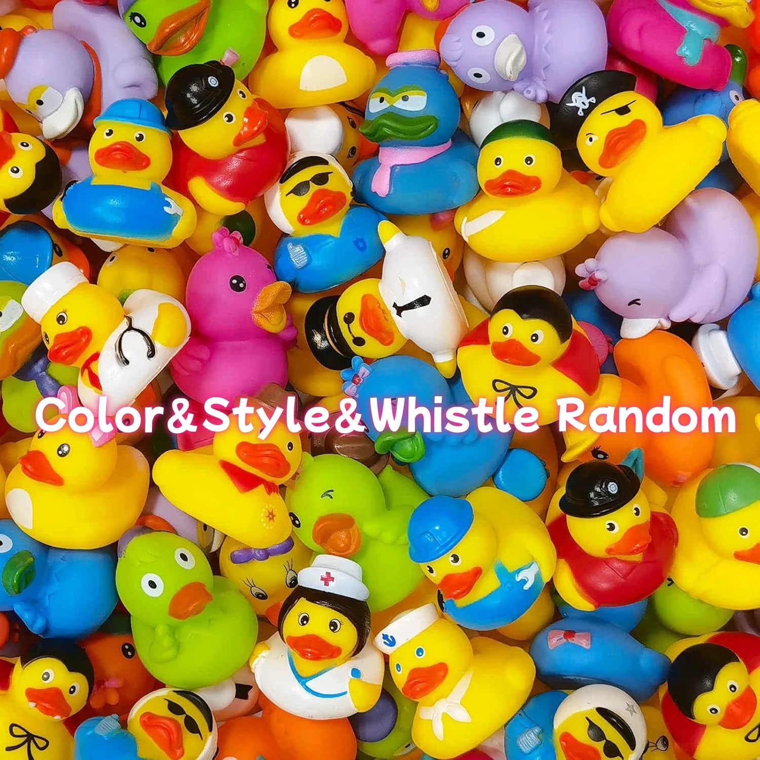 30 – Pack Rubber Ducks in Bulk,assortment Duckies for Jeep Ducking Floater Duck Bath Toys Party Favors Color&style&whistle Ra
