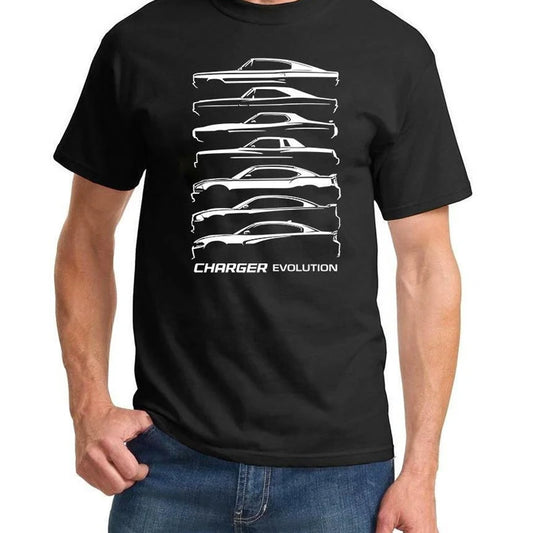 Men’s “Charger Evolution” Graphic Tee – 100% Cotton, Crewneck, Short Sleeve (XS–5XL)