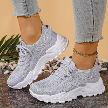 Women's peek-a-boo mesh Leopard print sneakers
