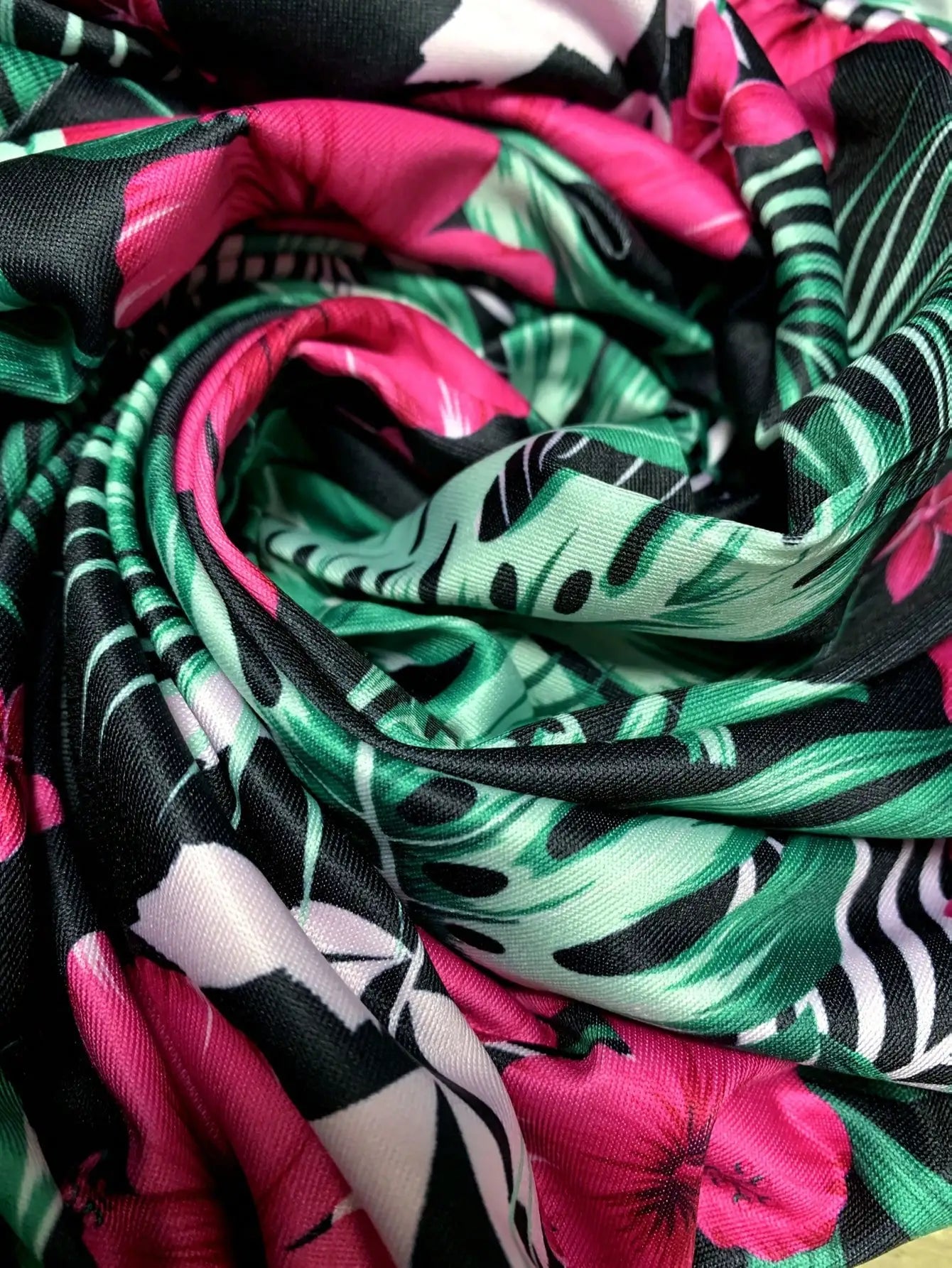 Tropical Print V-Neck Sundress