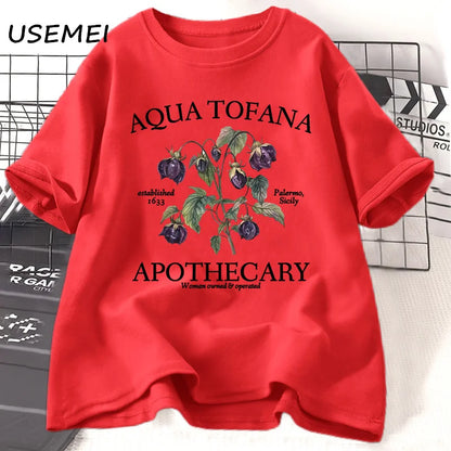 Women’s Apothecary Botanical Graphic Tee – Vintage Inspired Cotton Shirt
