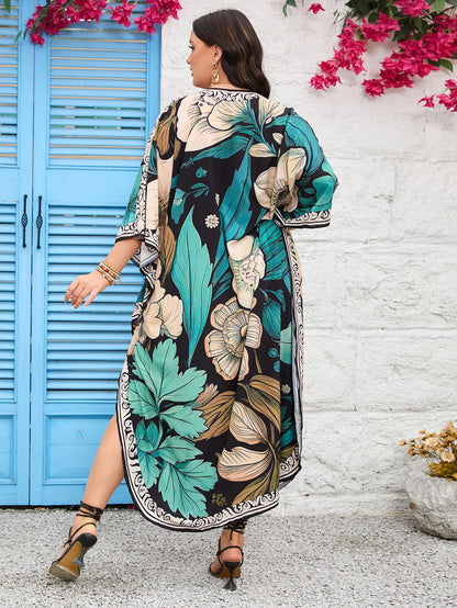 Women’s Flowing Caftan Cover-Up – Beach & Poolside Elegance
