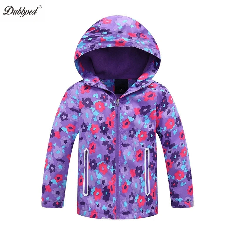 Girls' Polar Fleece Hooded Winter Jacket