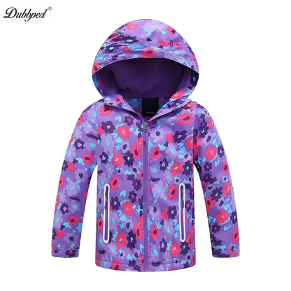 Girls' Polar Fleece Hooded Winter Jacket
