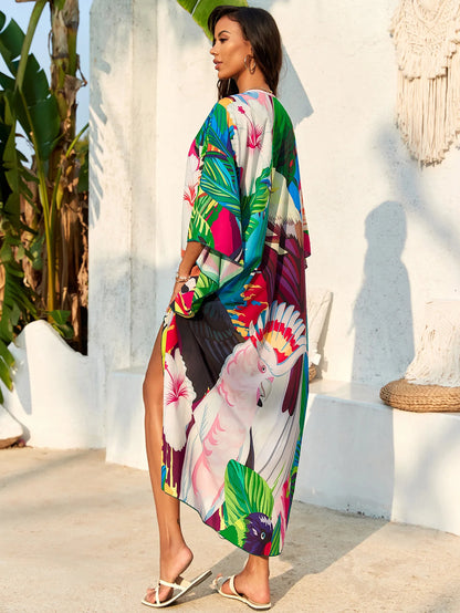 Women’s Flowing Caftan Cover-Up – Beach & Poolside Elegance
