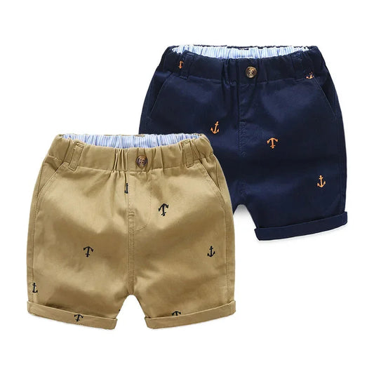 cotton anchor-print shorts for toddlers.