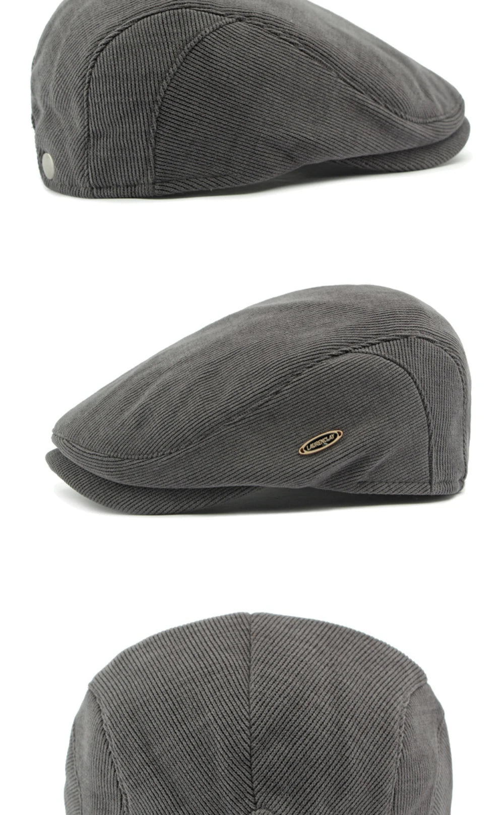Men’s Adjustable Corduroy Flat Cap – Classic Casual Style