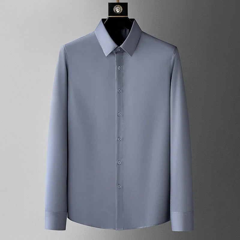 Men’s & Teens Premium Long-Sleeve Formal Dress Shirt – Easy-Care Broadcloth