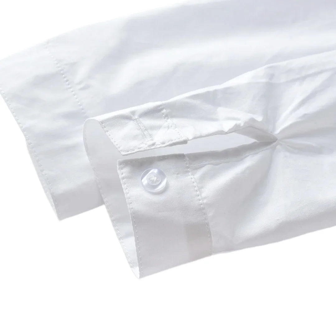 Boys White Formal Outfit Set – Shirt, Bow Tie & Suspenders