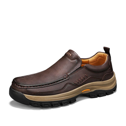 Men’s Hand-Stitched Casual Loafers – Microfiber Upper, Slip-On Comfort