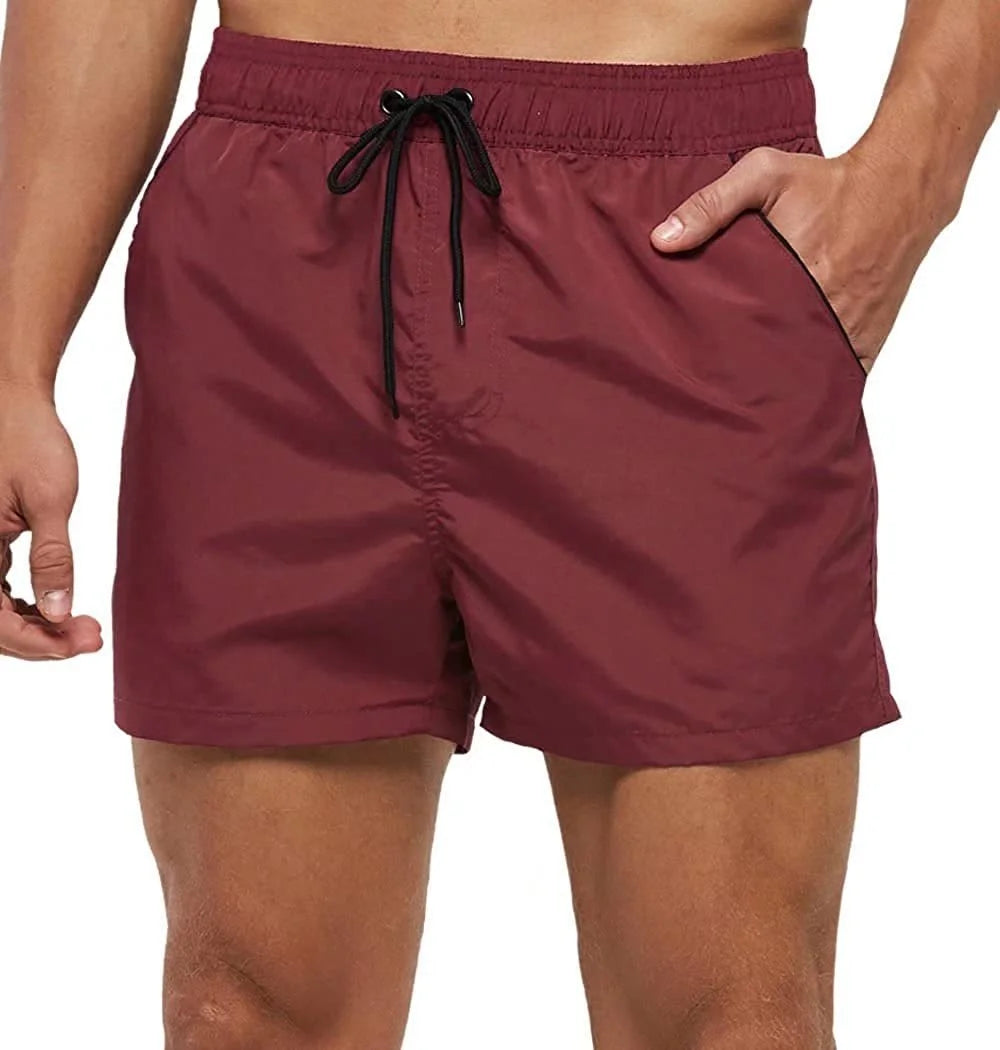 Men’s & Teens’ Quick-Dry Swim Shorts – Elastic Waist with Mesh Lining