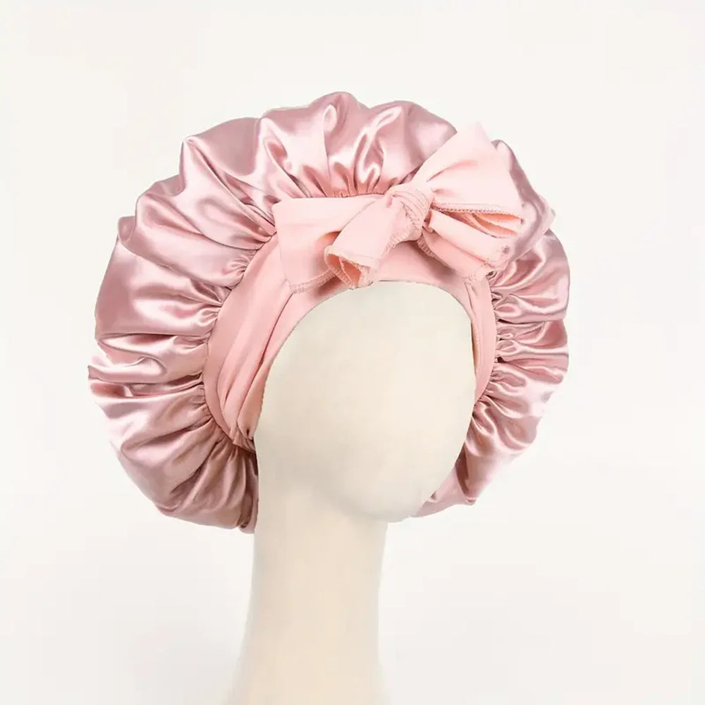 Women’s Adjustable Satin Sleep Bonnet – Tie Band