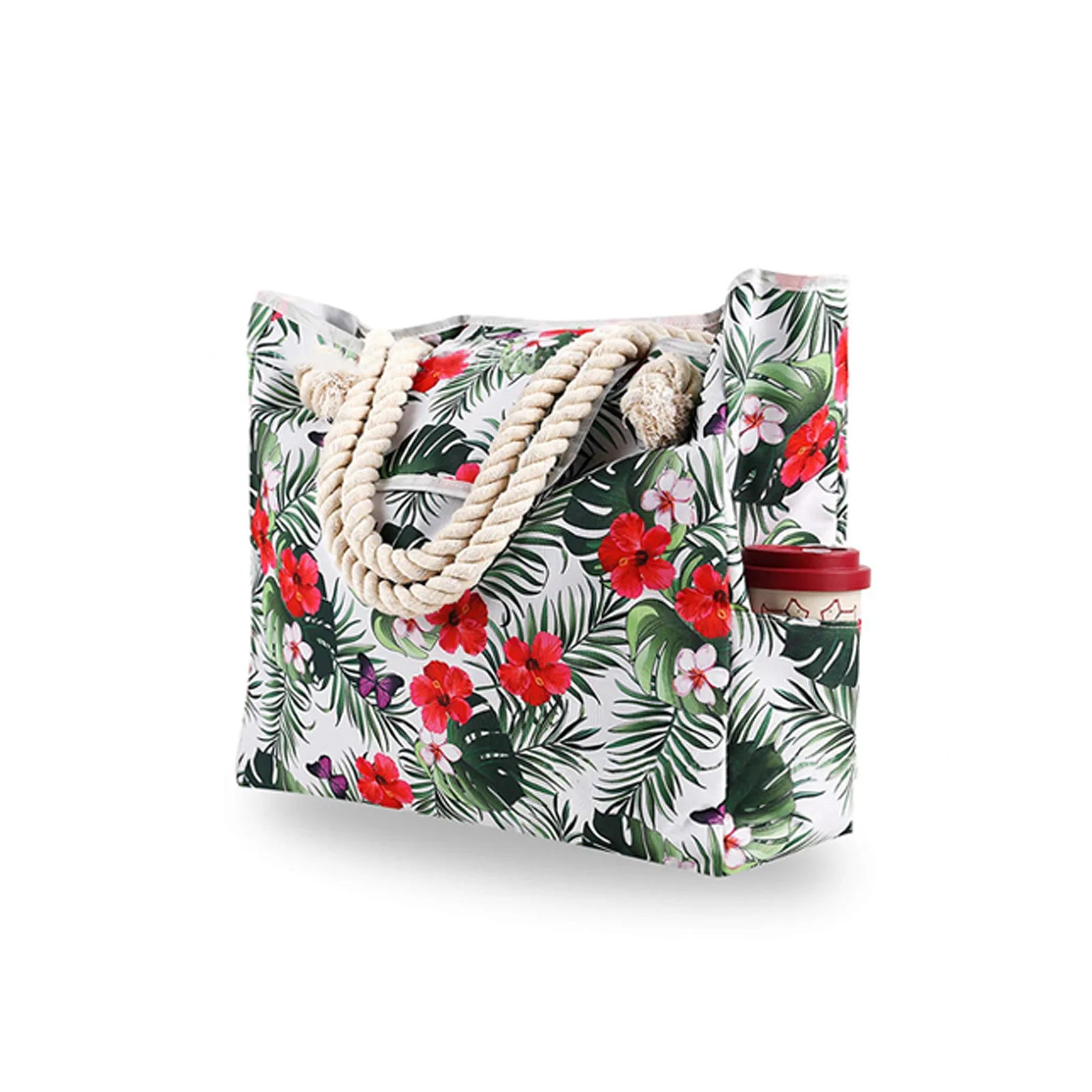 Striped Rope-Handle Beach Tote - The Dock Drop