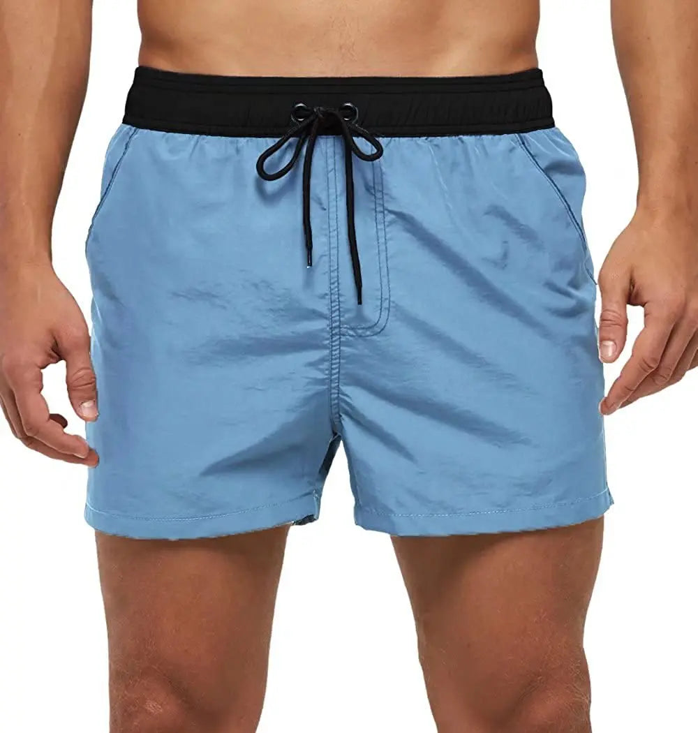 Men’s & Teens’ Quick-Dry Swim Shorts – Elastic Waist with Mesh Lining
