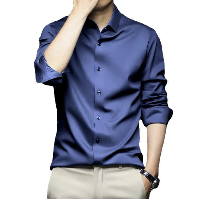 Men’s Wrinkle-Resistant Dress Shirt – Long Sleeve Button Down