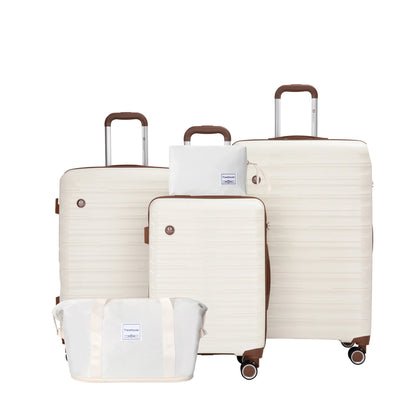 5-Piece Hardshell Luggage Set with Spinner Wheels & TSA Locks