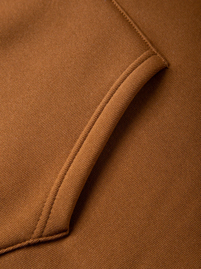 Men’s Solid Fleece Hoodie & Joggers Set – Autumn/Winter Tracksuit