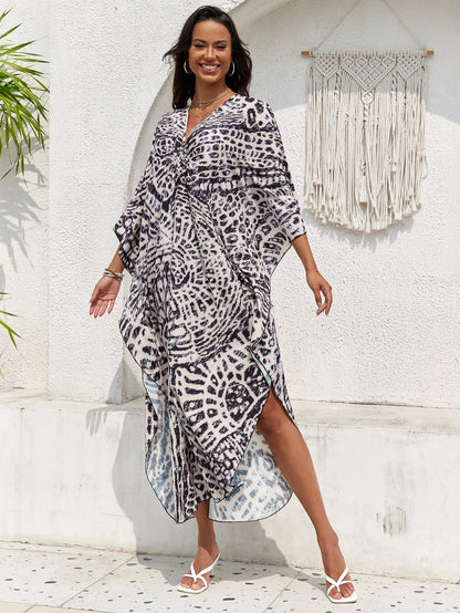 Women’s Flowing Caftan Cover-Up – Beach & Poolside Elegance
