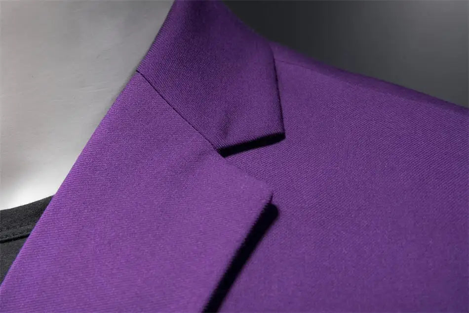Men’s & Teens Solid Color Single-Button Blazer – Formal & Semi-Formal