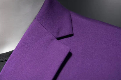 Men’s & Teens Solid Color Single-Button Blazer – Formal & Semi-Formal