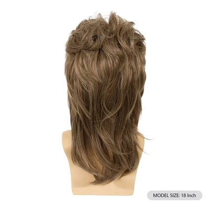 Retro Mullet Costume Wig – Long, Straight