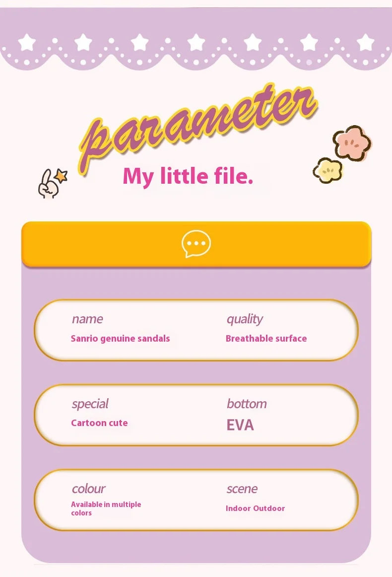 Girls Sanrio HelloKitty Sandals Kids Girls Spring Summer Little Kids Princess  Bow Fashion Teenage Shoes