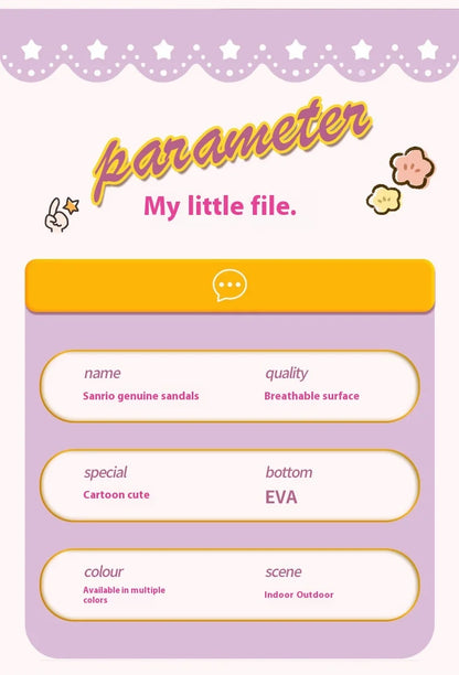 Girls Sanrio HelloKitty Sandals Kids Girls Spring Summer Little Kids Princess  Bow Fashion Teenage Shoes