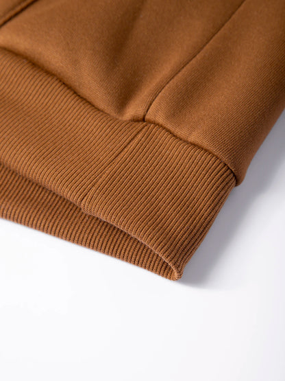 Men’s Solid Fleece Hoodie & Joggers Set – Autumn/Winter Tracksuit