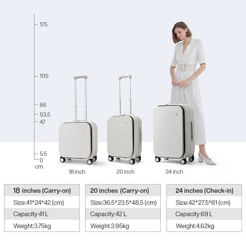 Aluminum-Frame Hardshell Spinner Suitcase