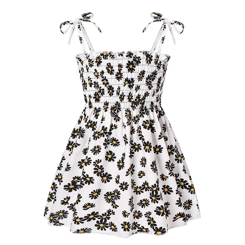 Girls’ Floral Strap Dress – Lightweight Summer & Playwear
