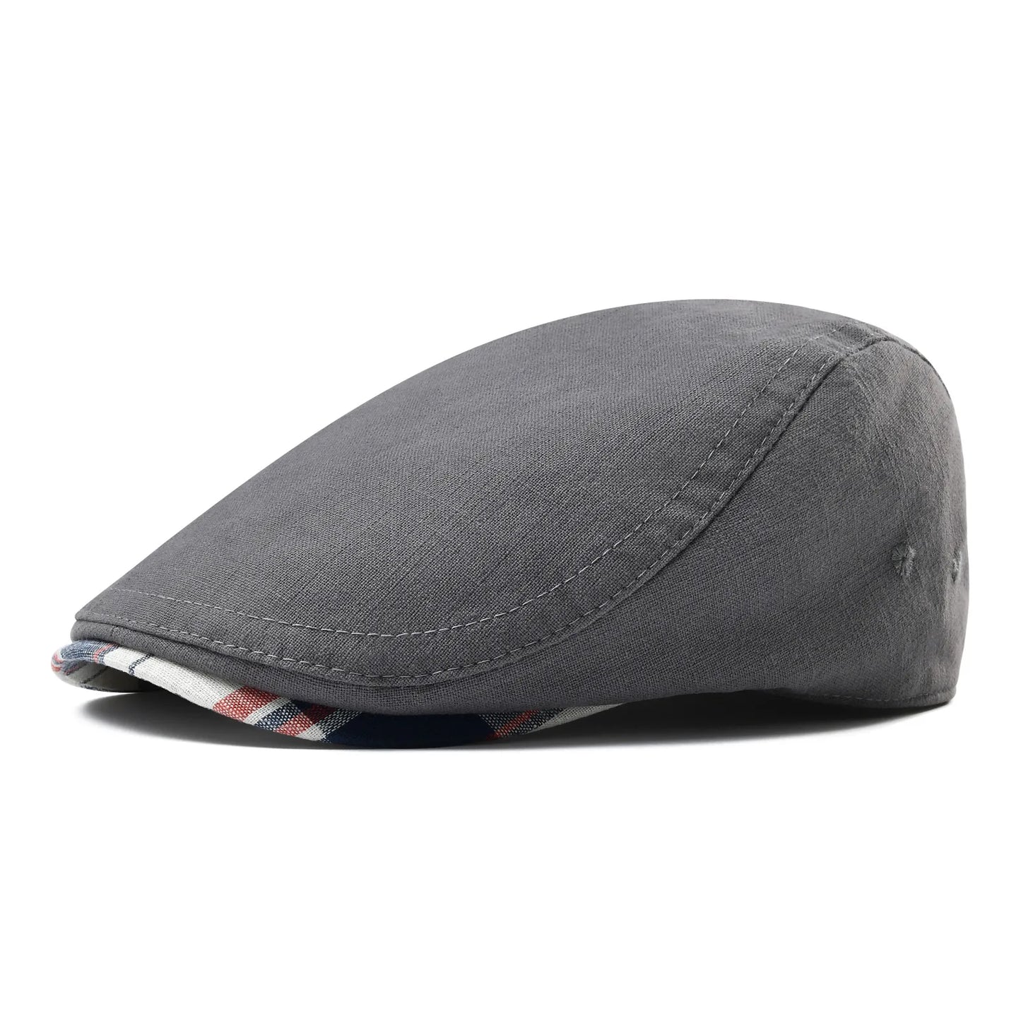 Men's Linen Flat Cap – Lightweight Newsboy Style
