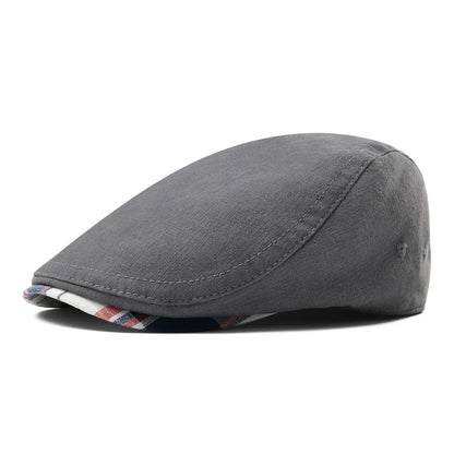 Men's Linen Flat Cap – Lightweight Newsboy Style