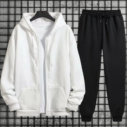 Harbor Chill Zip Hoodie & Jogger Set – Grey (Men & Teens)