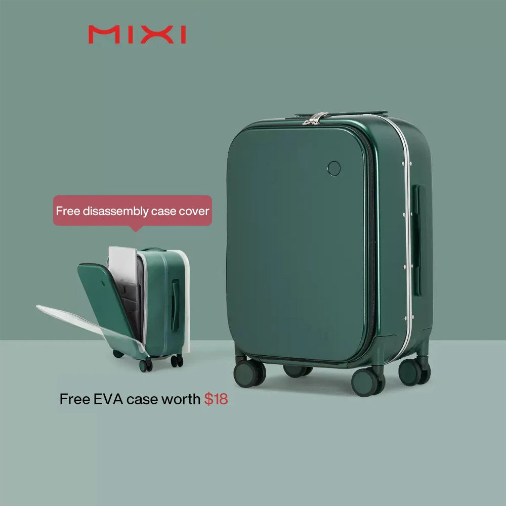 Aluminum-Frame Hardshell Spinner Suitcase