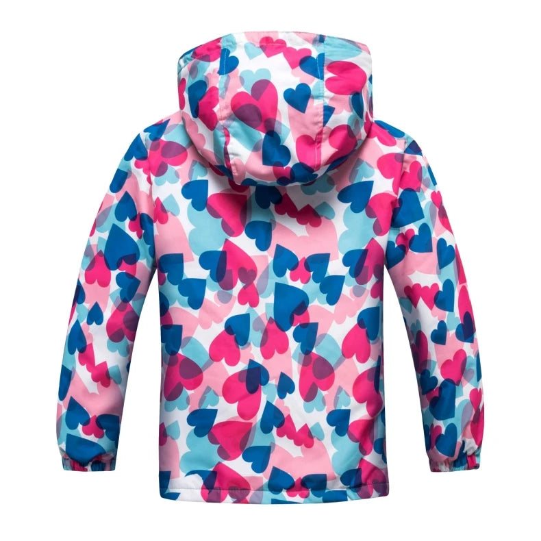 Girls' Polar Fleece Hooded Winter Jacket
