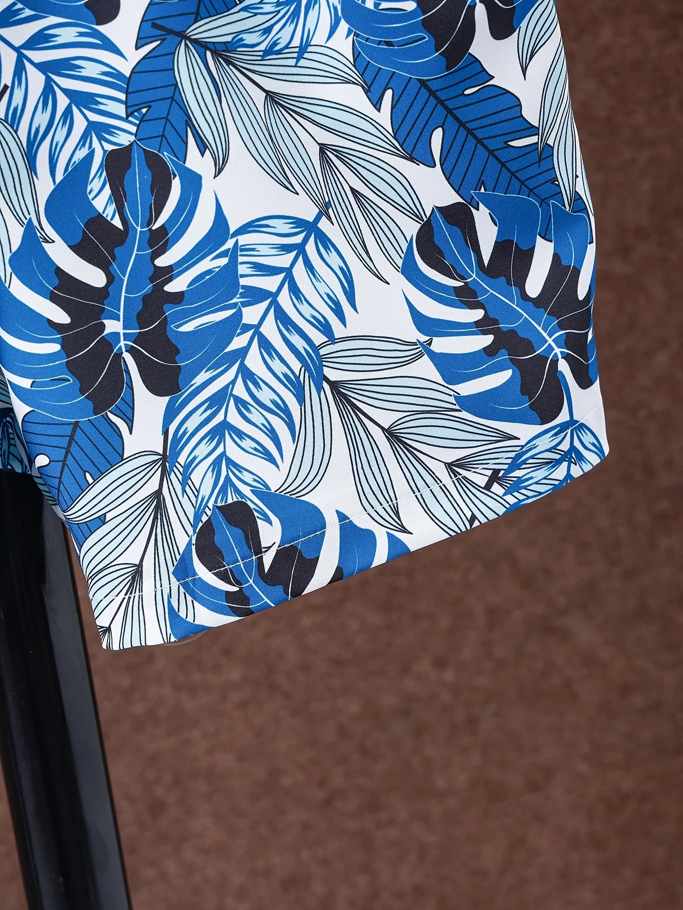 Boys’ Leaf-Print Shirt & Shorts Set – Lightweight Stretch