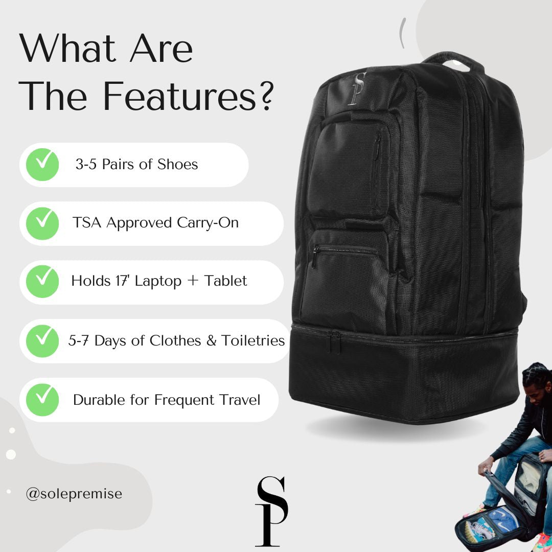 Sole Premise Carry-On Bag for Shoes, Clothes, Laptop and Camera