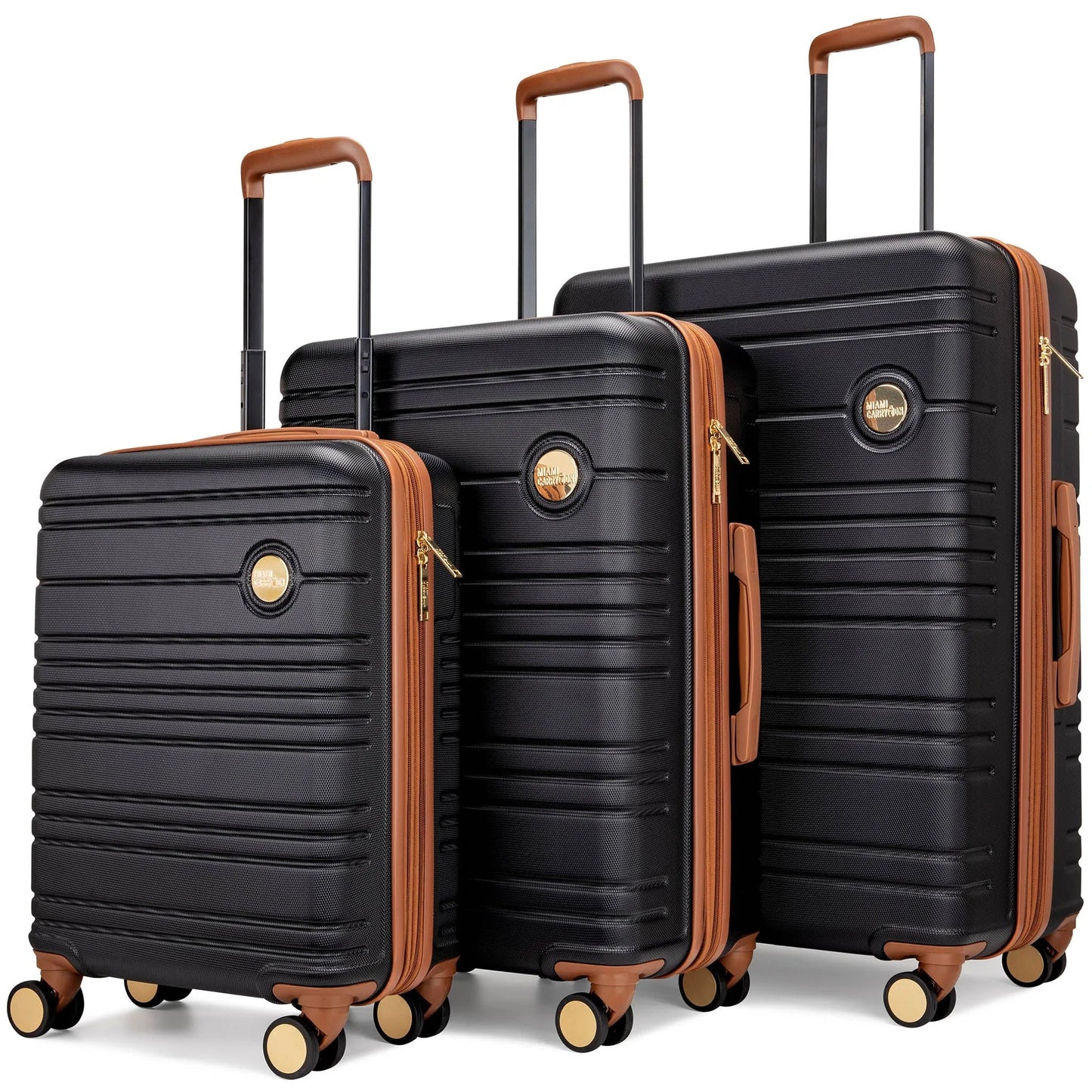 Brickell 3 Piece Expandable Retro Luggage Set - The Dock Drop