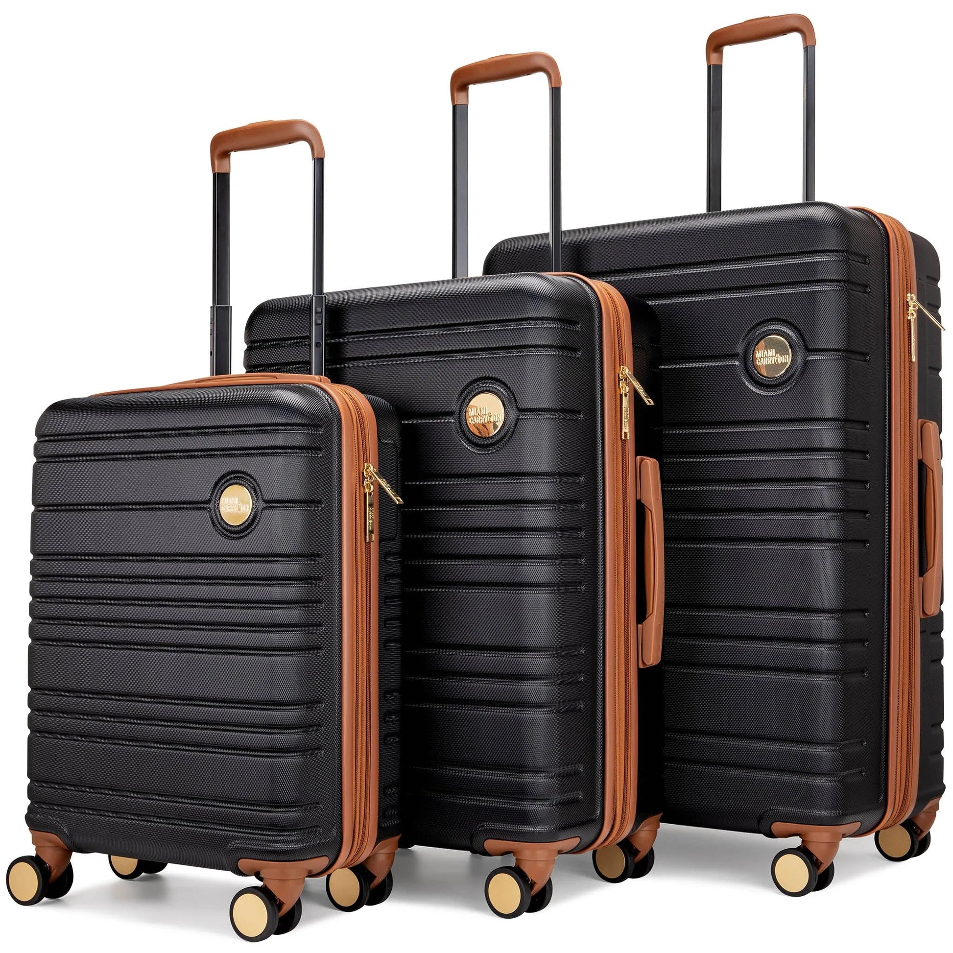 Brickell 3 Piece Expandable Retro Luggage Set - The Dock Drop