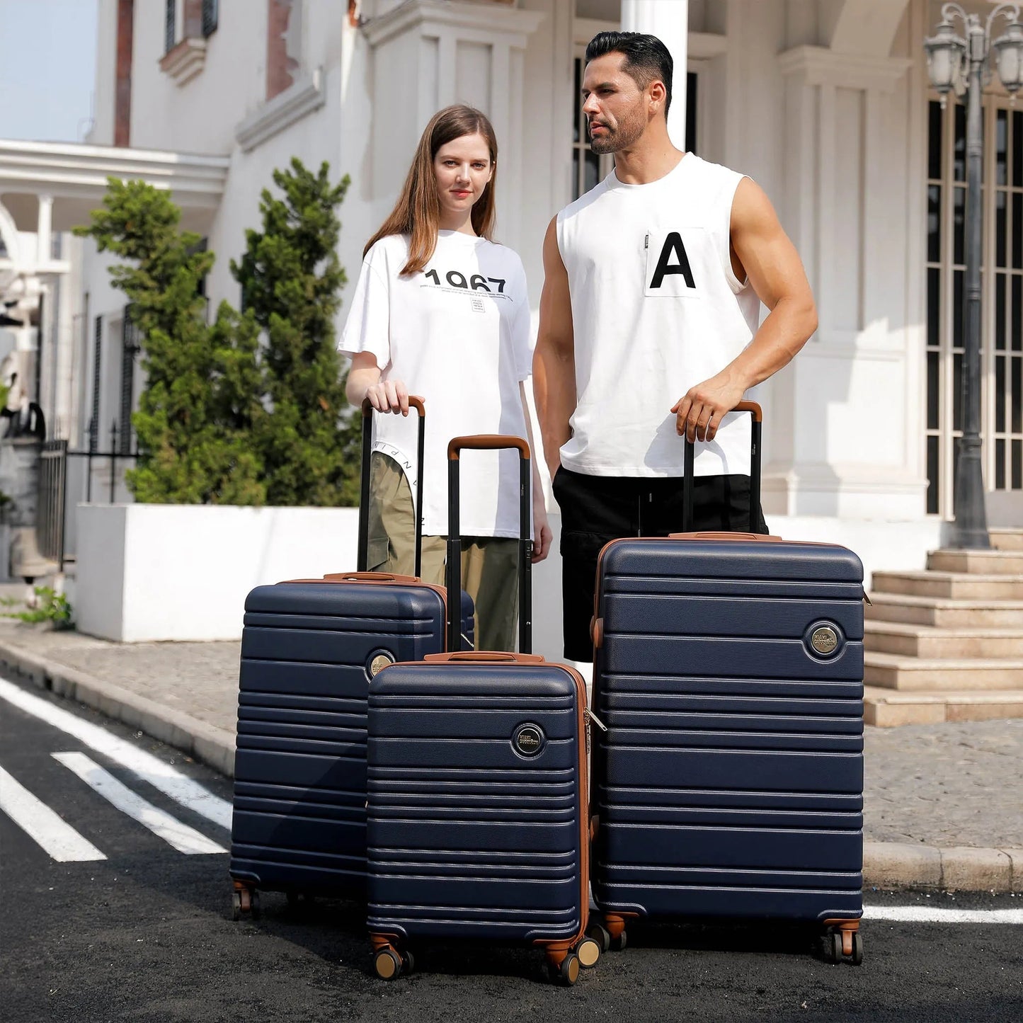 Brickell 3 Piece Expandable Retro Luggage Set - The Dock Drop