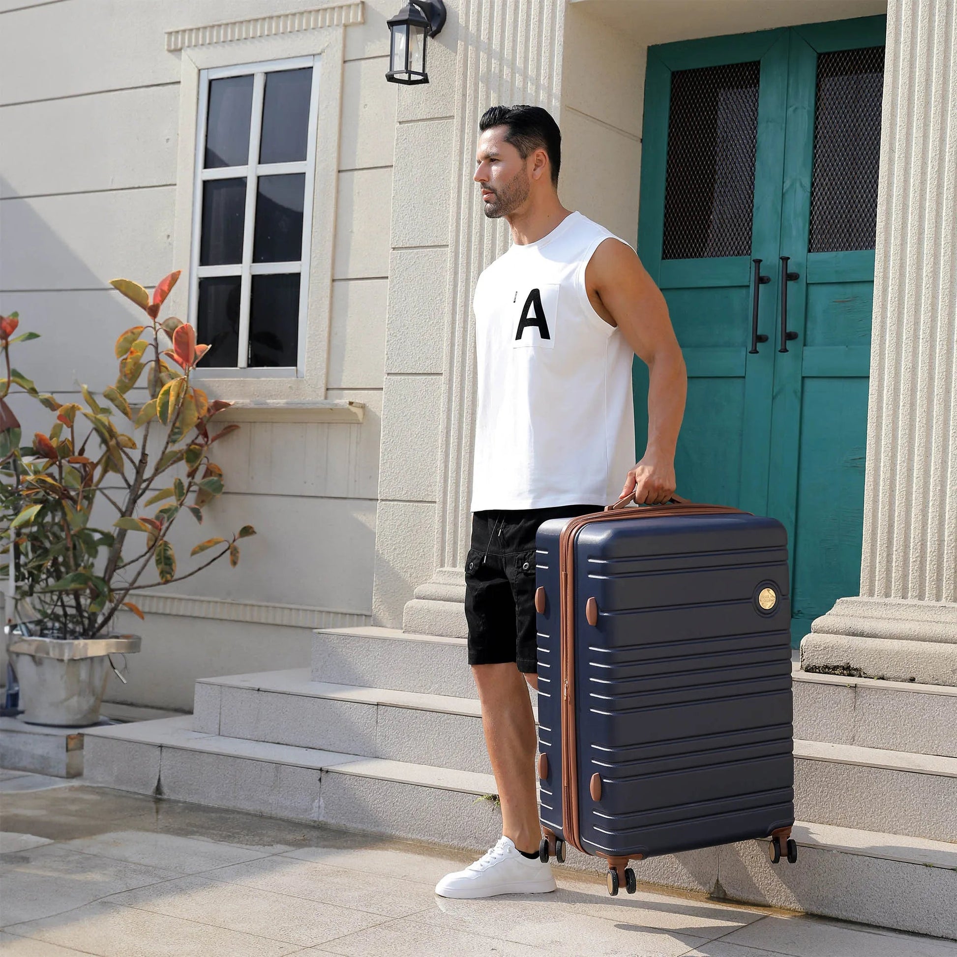 Brickell 3 Piece Expandable Retro Luggage Set - The Dock Drop