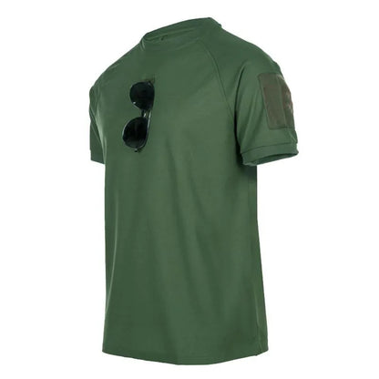 Men’s Quick Dry T – Shirt – Lightweight Breathable Short Sleeve Active Top – Khaki – L